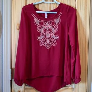 Red blouse